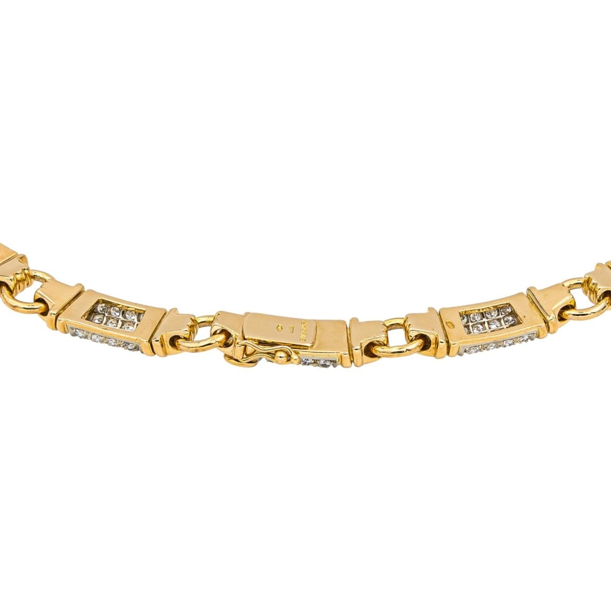 Collier Maille BULGARI "Parentesi" en or jaune et diamants - Castafiore