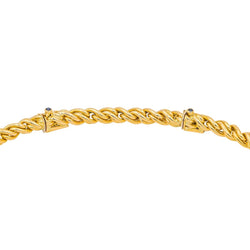 Collier Maille CAPLAIN en or jaune et saphir - Castafiore