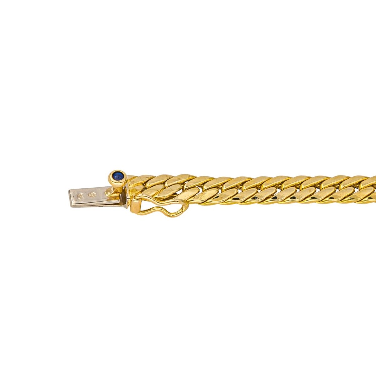 Collier Maille CAPLAIN PARIS en or jaune et saphir - Castafiore
