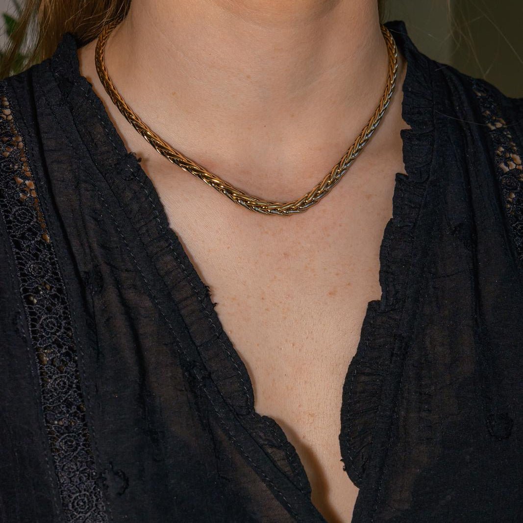 Collier Maille CAPLAIN SAINT ANDRÉ en or jaune et or blanc - Castafiore