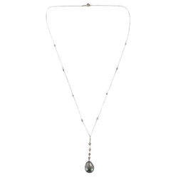 Collier Maille en or blanc, perles et diamants - Castafiore