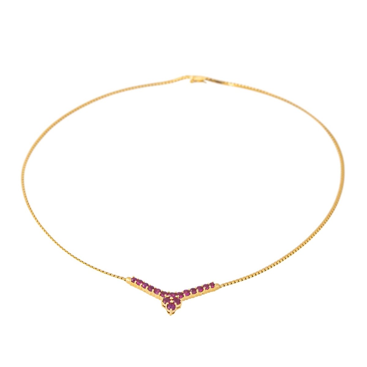 Collier Maille en or jaune et rubis - Castafiore