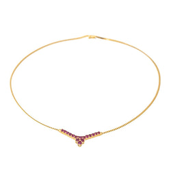 Collier Maille en or jaune et rubis - Castafiore