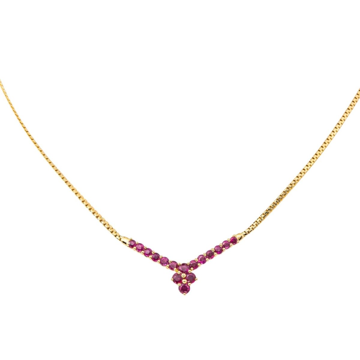 Collier Maille en or jaune et rubis - Castafiore