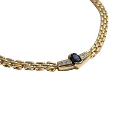 Collier Maille en or jaune, saphir et diamants - Castafiore