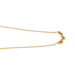 Collier Maille forçat Or jaune Saphir - Castafiore