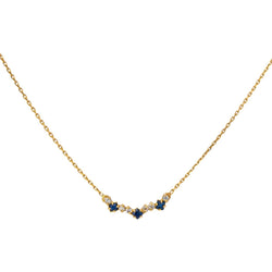 Collier Maille forçat Or jaune Saphir - Castafiore