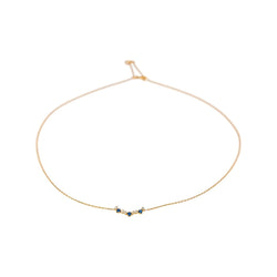 Collier Maille forçat Or jaune Saphir - Castafiore