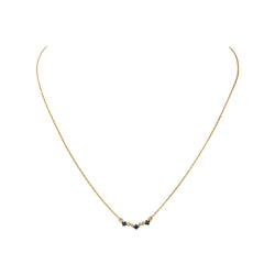 Collier Maille forçat Or jaune Saphir - Castafiore