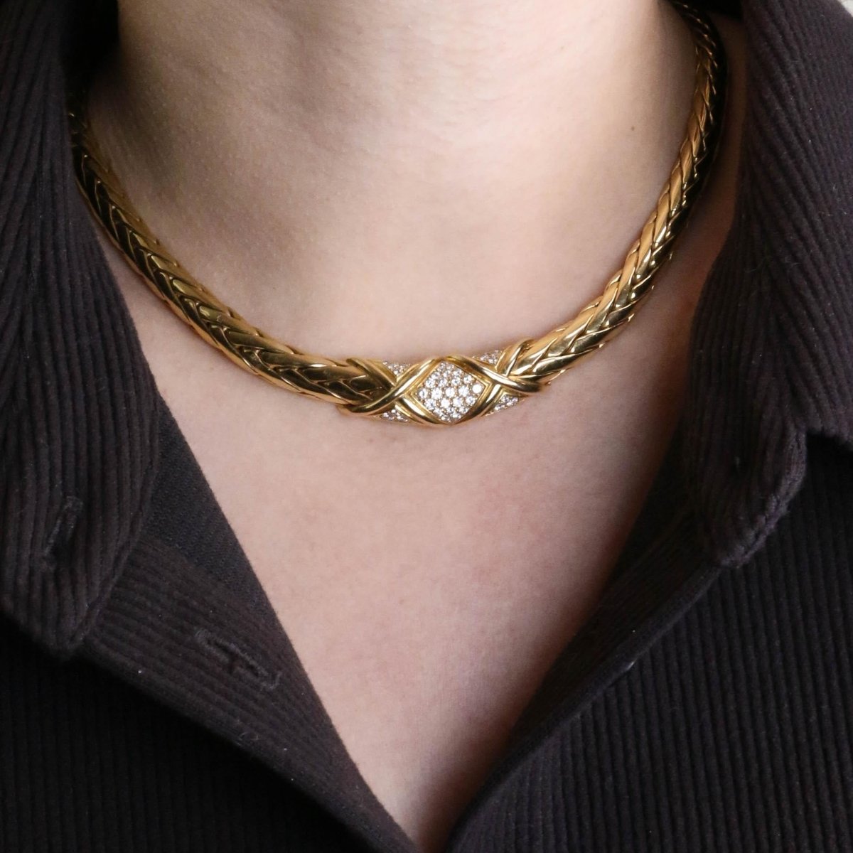 Collier Maille GAY FRÈRES en or jaune et diamants - Castafiore
