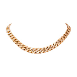Collier maille Gourmette Or rose - Castafiore