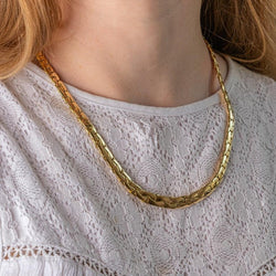 Collier maille Haricot Or jaune - Castafiore