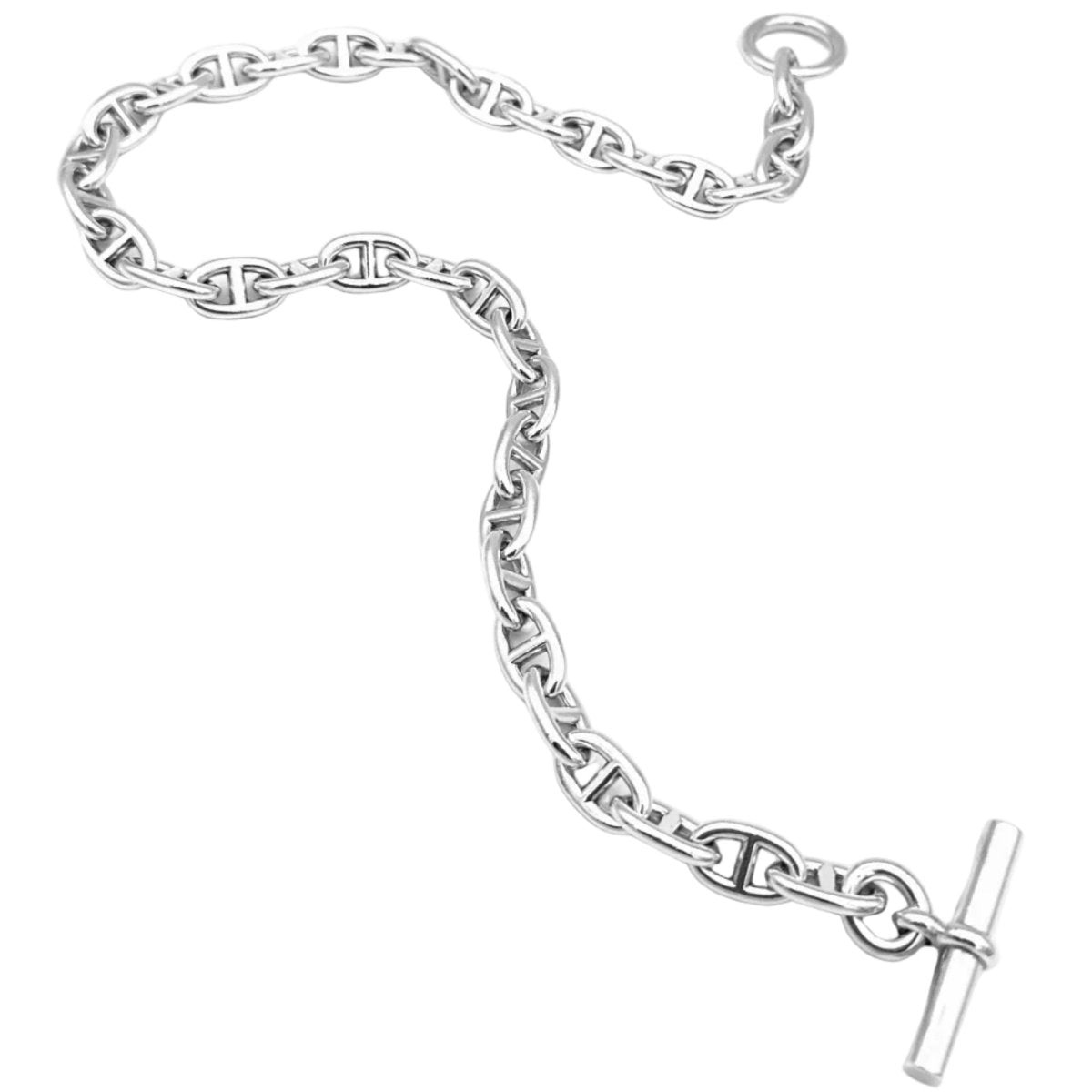 Collier Maille HERMÈS "Chaîne d'ancre" MM en argent - Castafiore
