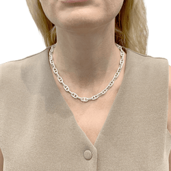 Collier Maille HERMÈS "Chaîne d'Ancre" PM en argent - Castafiore