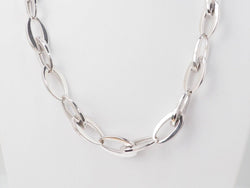 Collier maille ovale en or blanc - Castafiore