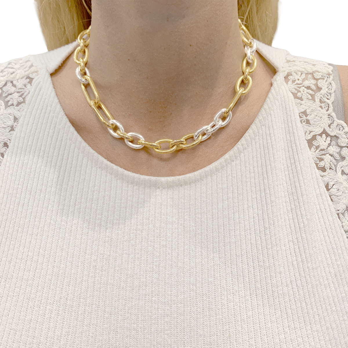 Collier Maille POMELLATO en or blanc, or jaune et or rose - Castafiore