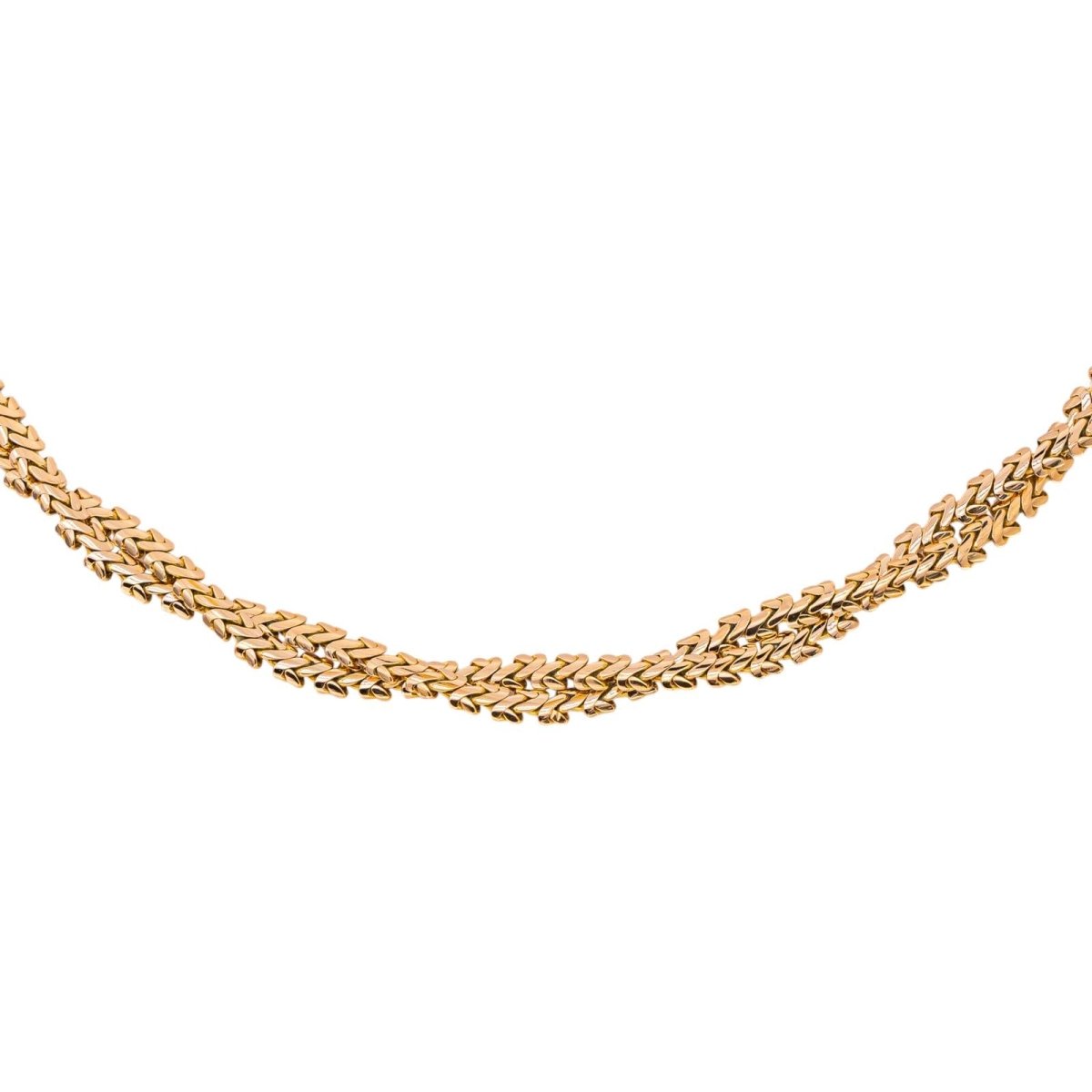 Collier maille tressée Or rose - Castafiore