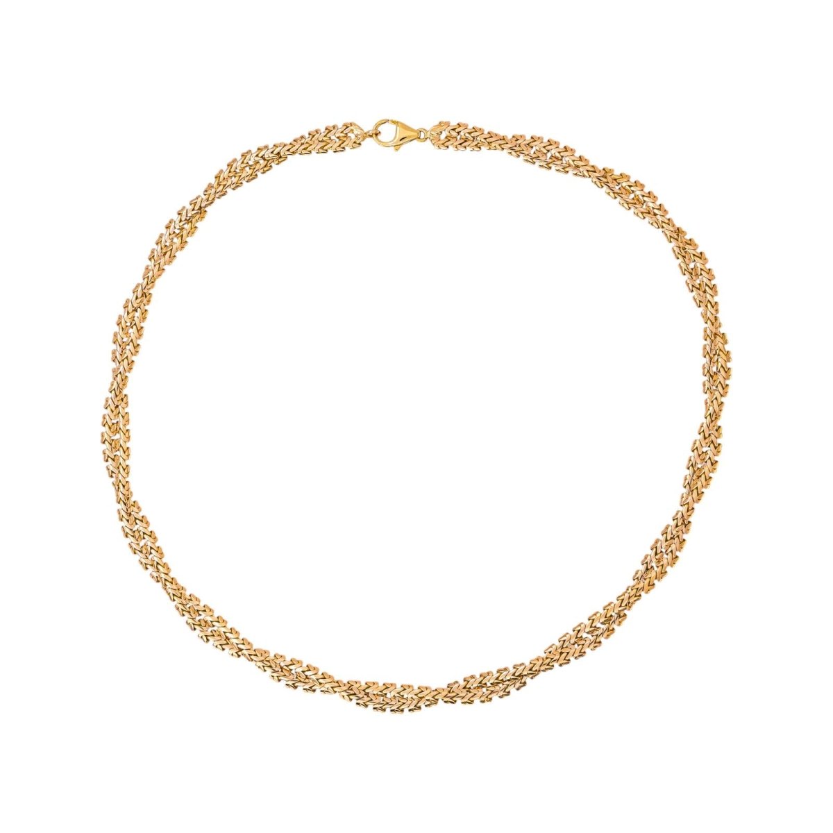 Collier maille tressée Or rose - Castafiore