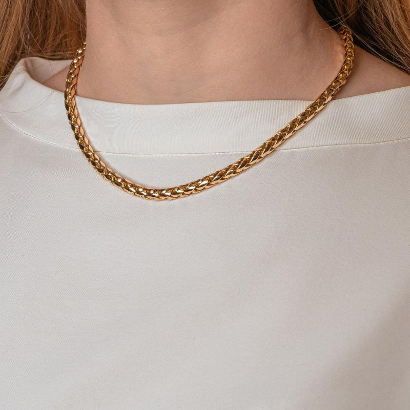 Collier Maille tressée Or rose - Castafiore