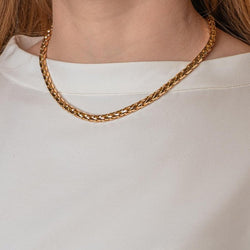 Collier Maille tressée Or rose - Castafiore