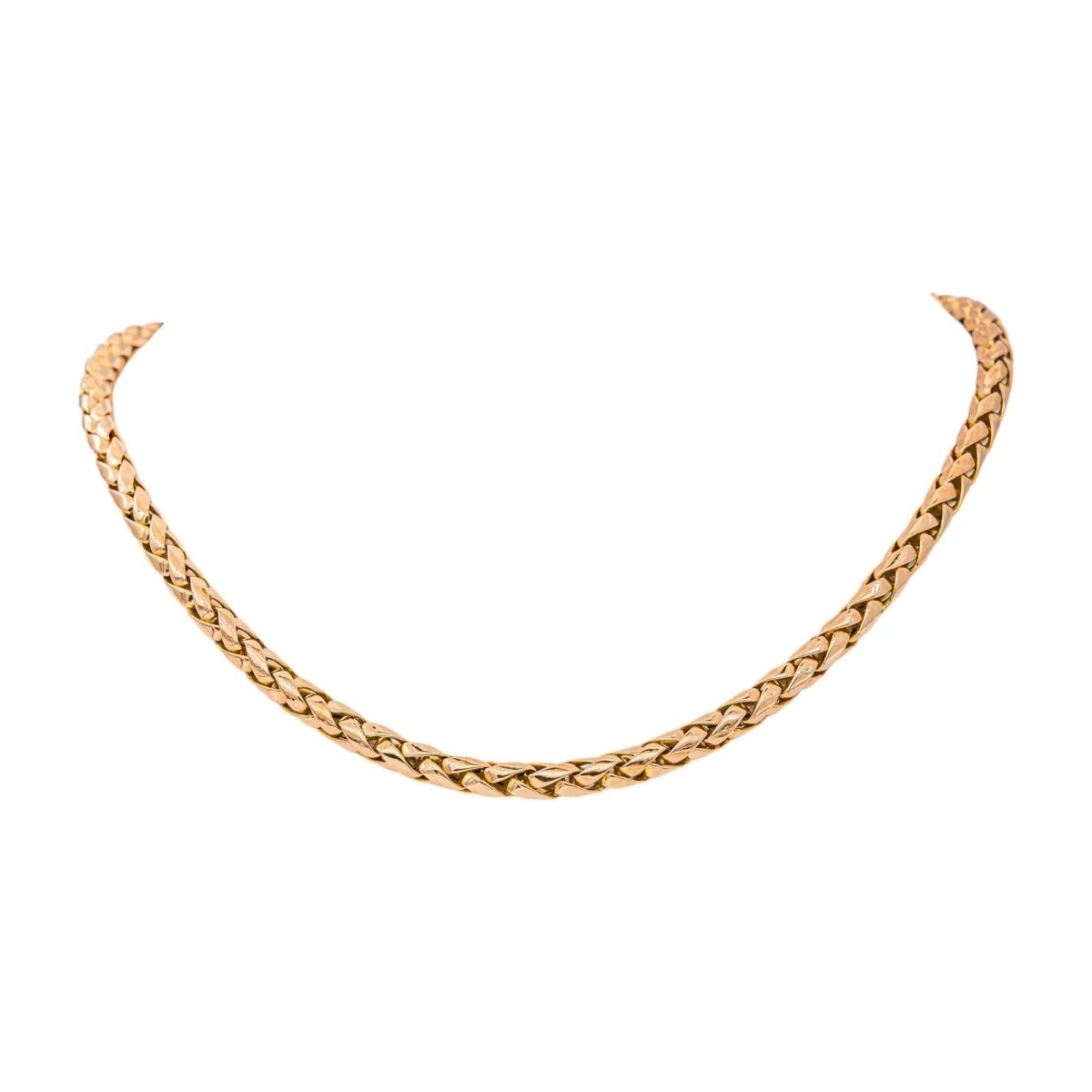 Collier Maille tressée Or rose - Castafiore