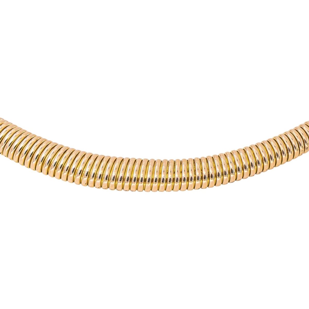 Collier maille Tubogas Or rose - Castafiore