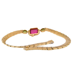 Collier MANCADORI en or jaune, tourmaline, péridots et diamants - Castafiore
