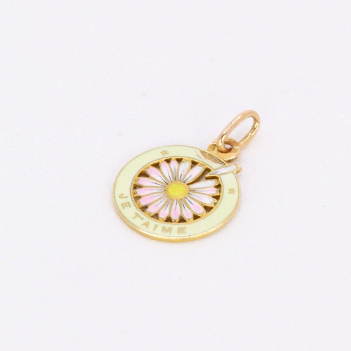Collier Médaille en or jaune et émail - Castafiore
