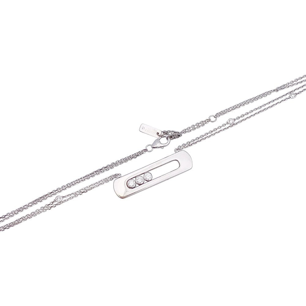 Collier MESSIKA "Move" en or blanc et diamants - Castafiore