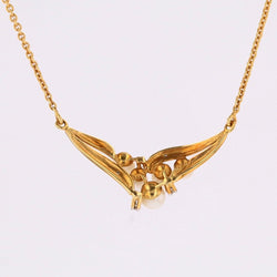Collier moderne maille forçat en or jaune et or blanc avec diamants et perles de culture - Castafiore