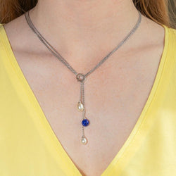 Collier Négligé Or blanc Perles - Castafiore