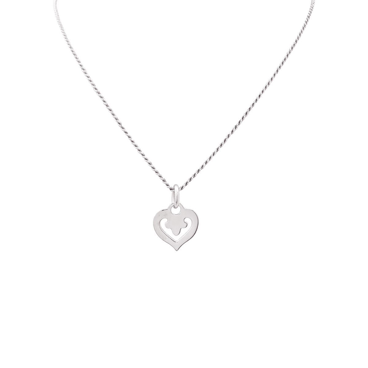 Collier O.J.Perrin,“Coeur Légende”, or blanc. - Castafiore