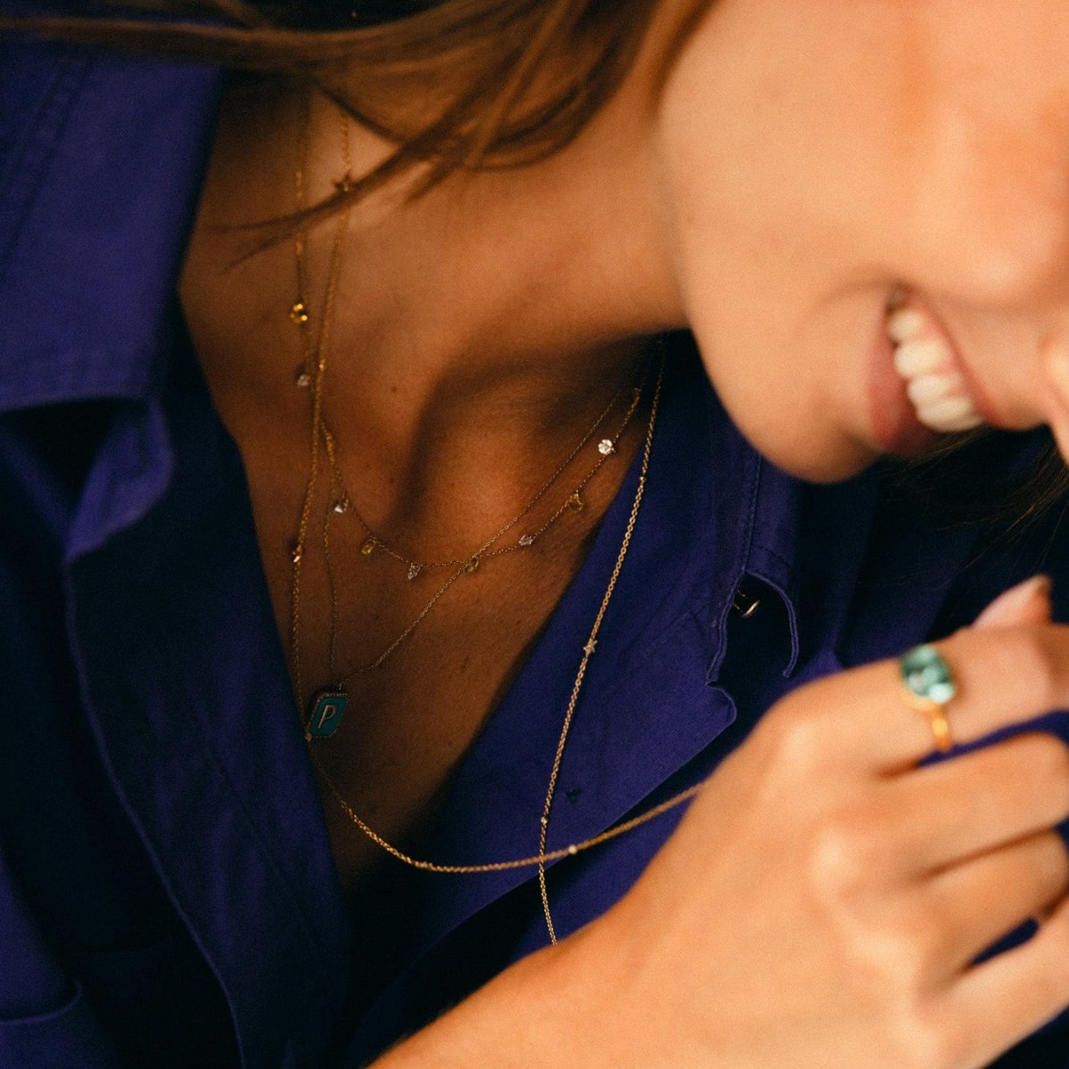 Collier OLE LYNGGAARD "Shooting Stars" en or jaune et diamants - Castafiore