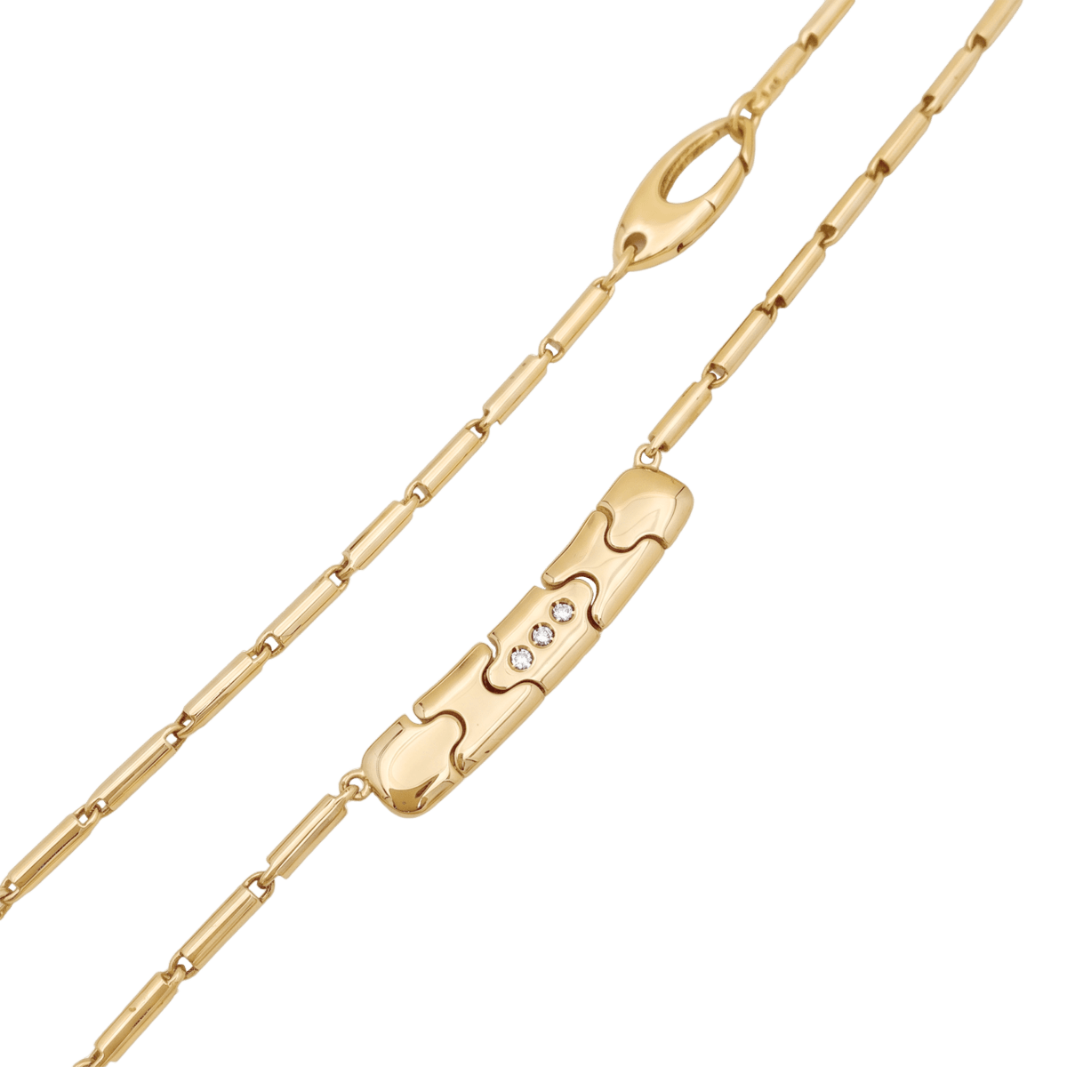 Collier O.P. ORLANDINI en or jaune et diamants - Castafiore