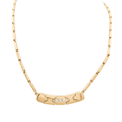 Collier O.P. ORLANDINI en or jaune et diamants - Castafiore