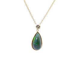 Collier opale et diamant en or - Castafiore