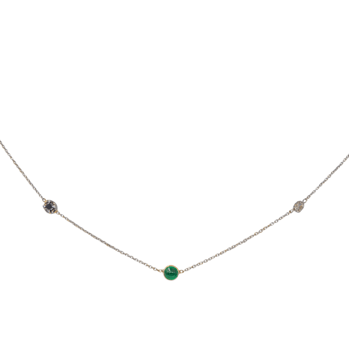 Collier Or blanc Chrysoprase - Castafiore