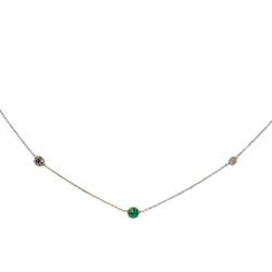 Collier Or blanc Chrysoprase - Castafiore