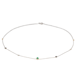 Collier Or blanc Chrysoprase - Castafiore