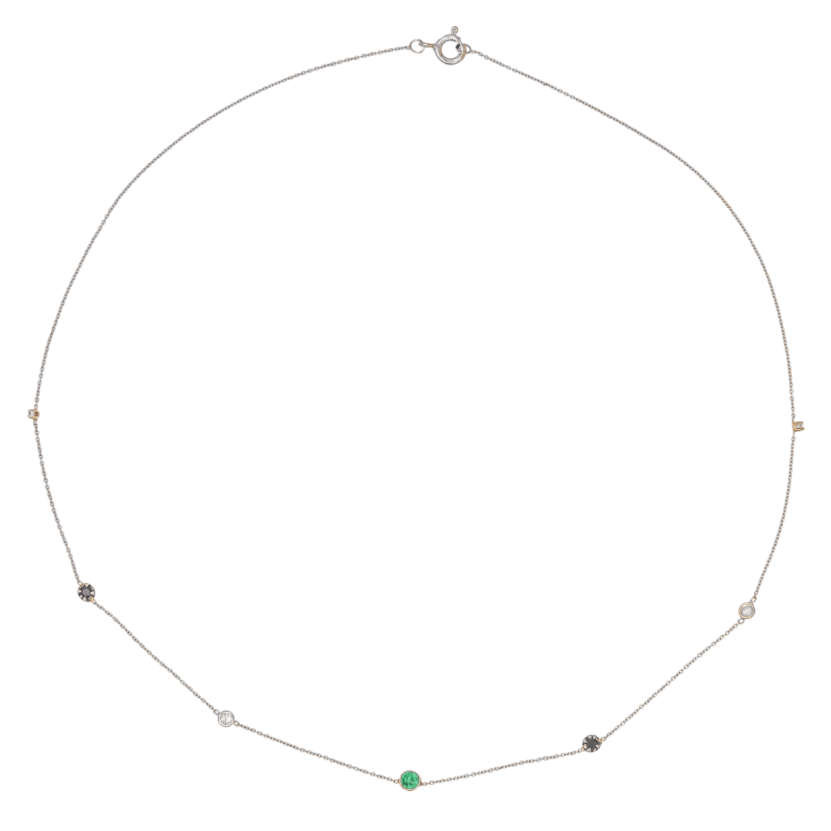 Collier Or blanc Chrysoprase - Castafiore