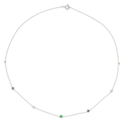 Collier Or blanc Chrysoprase - Castafiore