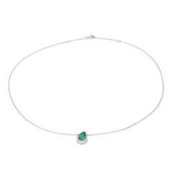 Collier Or blanc Emeraude - Castafiore