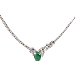 Collier Or blanc Emeraude - Castafiore