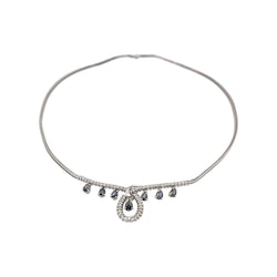 Collier Or blanc Saphir - Castafiore