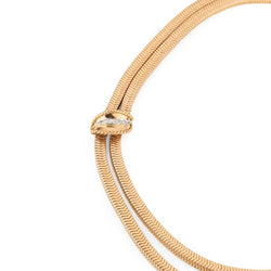 Collier or jaune double rang maillon lisse - Castafiore