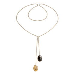 Collier or jaune en négligé en pierres fines - Castafiore