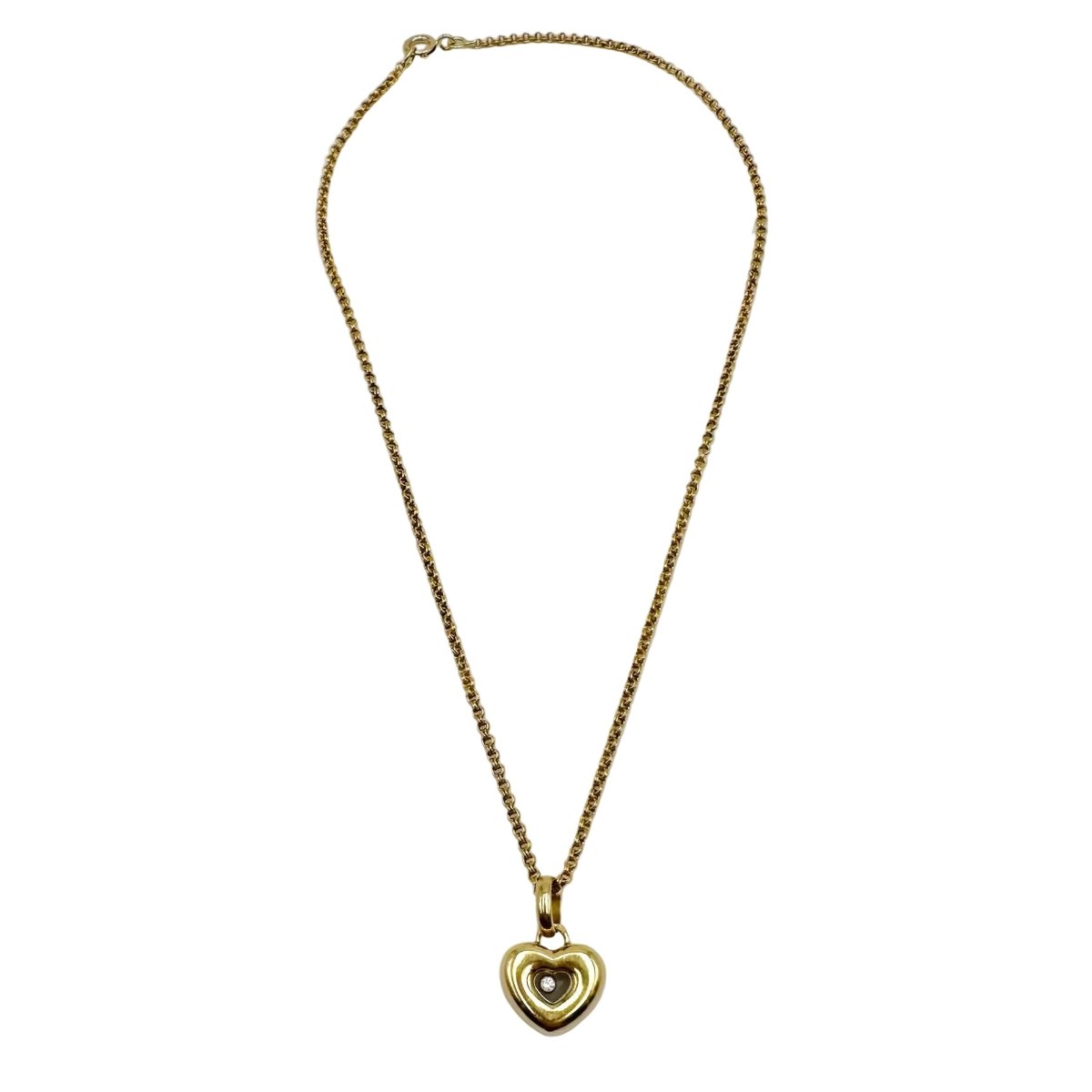Collier Pendantif CHOPARD "Happy Diamonds" en or jaune et diamant - Castafiore