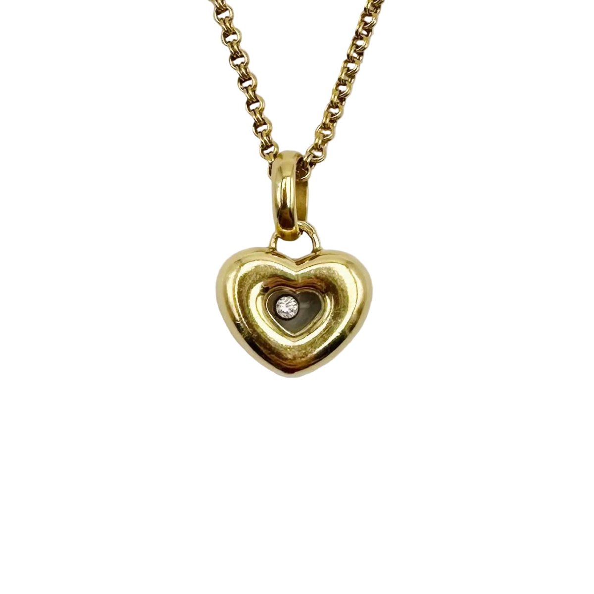 Collier Pendantif CHOPARD "Happy Diamonds" en or jaune et diamant - Castafiore