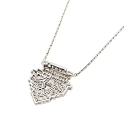 Collier Pendentif Art Déco en platine, or blanc et diamants - Castafiore