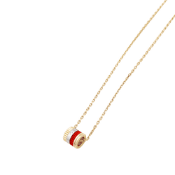 Collier Pendentif BOUCHERON "Mini Bague Quatre Red Édition" en or jaune, or blanc, or rose, céramique et diamant - Castafiore